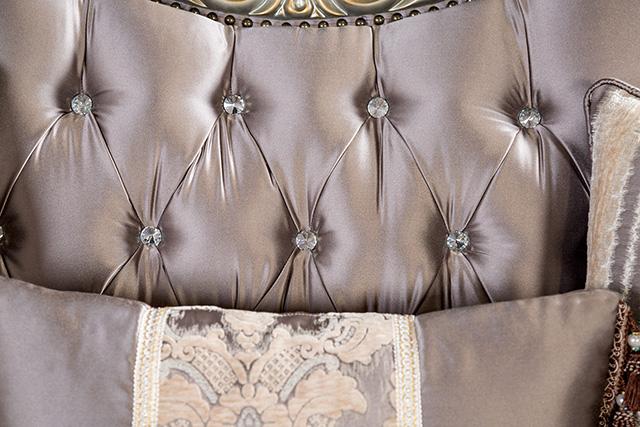 Albacete Sofa Campage & Walnut - R&R Furniture Gallery (Fountain Valley, CA)