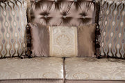 Albacete Sofa Campage & Walnut - R&R Furniture Gallery (Fountain Valley, CA)