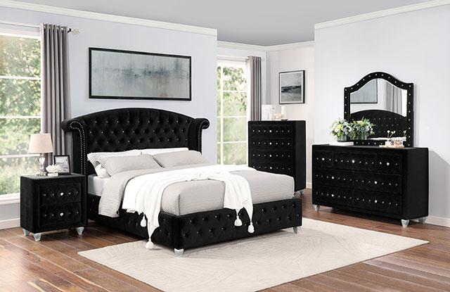 ZOHAR E.King Bed, Black - R&R Furniture Gallery (Fountain Valley, CA)