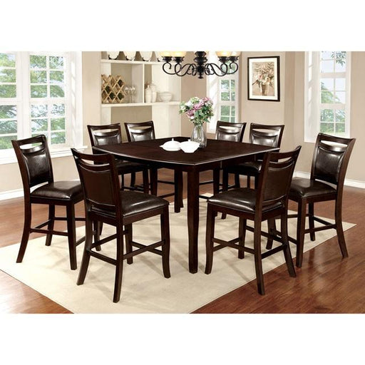 WOODSIDE II Dark Cherry/Espresso Counter Ht. Table w/ 18" Leaf - R&R Furniture Gallery (Fountain Valley, CA)