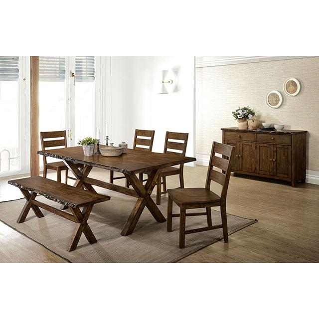 Woodworth Walnut Padded Side Chair (2/CTN) - R&R Furniture Gallery (Fountain Valley, CA)