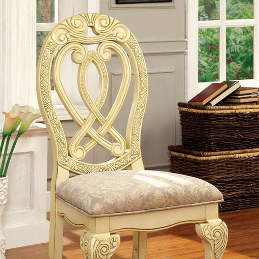 WYNDMERE Vintage White Side Chair (2/CTN) - R&R Furniture Gallery (Fountain Valley, CA)