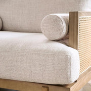 ALESUND Sofa, Beige/Light Oak, Natural & Brown - R&R Furniture Gallery (Fountain Valley, CA)