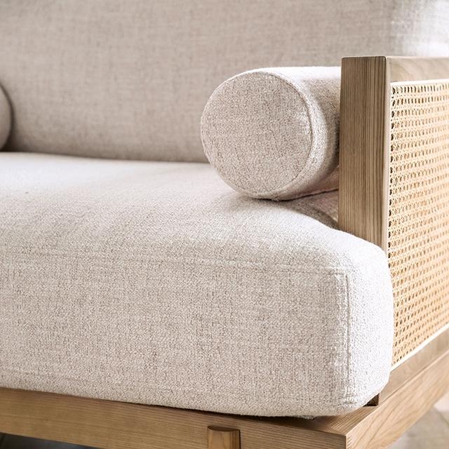 ALESUND Sofa, Beige/Light Oak, Natural & Brown - R&R Furniture Gallery (Fountain Valley, CA)