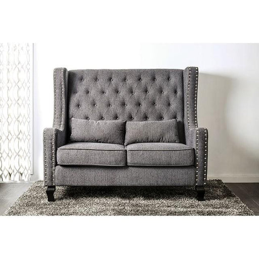 Alicante Love Seat Bench, Gray - R&R Furniture Gallery (Fountain Valley, CA)
