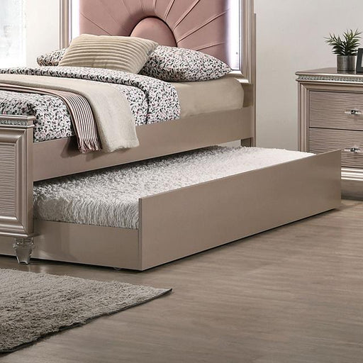 ALLIE Trundle Beige & Rose Gold - R&R Furniture Gallery (Fountain Valley, CA)