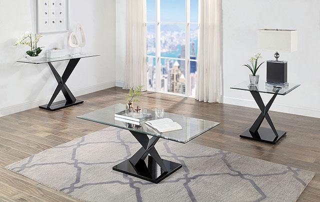 XANTHUS Sofa Table, Black - R&R Furniture Gallery (Fountain Valley, CA)