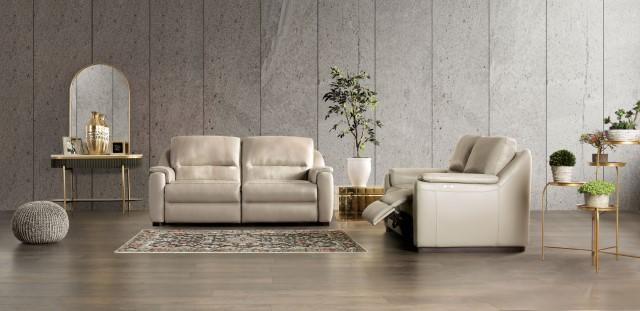 ALTAMURA Power Sofa, Gray & Beige - R&R Furniture Gallery (Fountain Valley, CA)