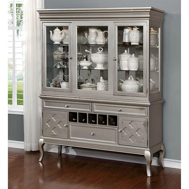 Amina Champagne Round Table - R&R Furniture Gallery (Fountain Valley, CA)