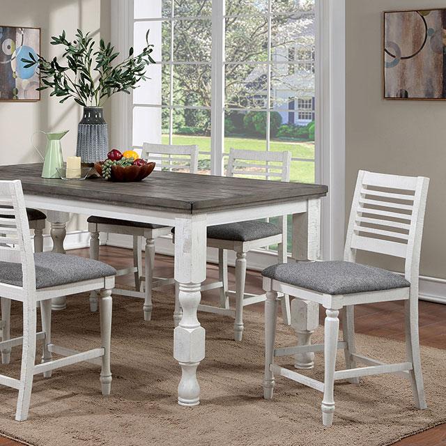 Calabria 7 Pc Counter Ht Table Set - R&R Furniture Gallery (Fountain Valley, CA)