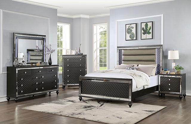 CALANDRIA Mirror w/ LED, Gray - R&R Furniture Gallery (Fountain Valley, CA)