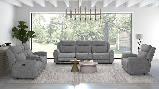 Antonius Manual Recliner Loveseat w/ Console - R&R Furniture Gallery (Fountain Valley, CA)