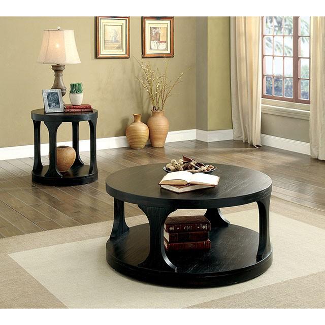 Carrie Antique Black End Table - R&R Furniture Gallery (Fountain Valley, CA)