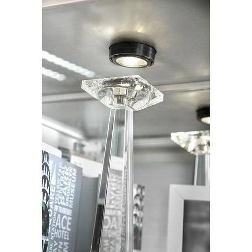 Carrollton Chrome Curio Cabinet - R&R Furniture Gallery (Fountain Valley, CA)