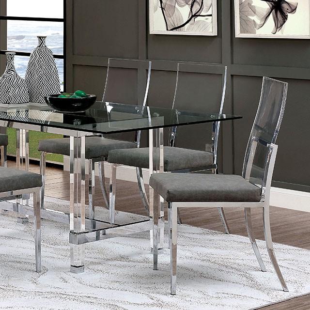 Casper Chrome Dining Table - R&R Furniture Gallery (Fountain Valley, CA)