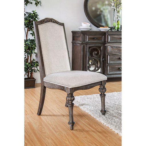 ARCADIA Rustic Natural Tone/ Ivory Side Chair (2/CTN) - R&R Furniture Gallery (Fountain Valley, CA)