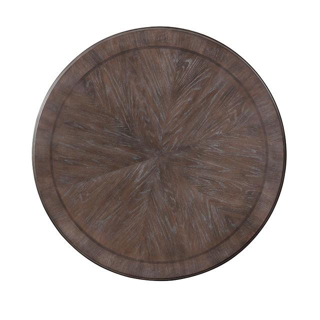 Arcadia Rustic Natural Tone Round Dining Table - R&R Furniture Gallery (Fountain Valley, CA)
