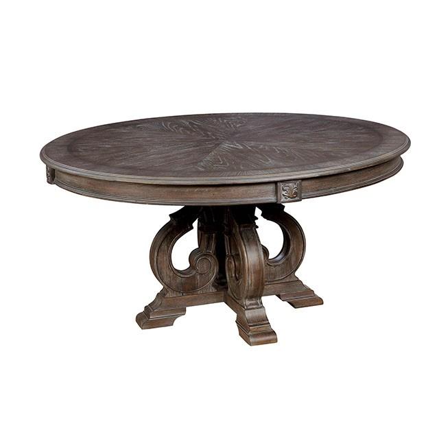 Arcadia Rustic Natural Tone Round Dining Table - R&R Furniture Gallery (Fountain Valley, CA)