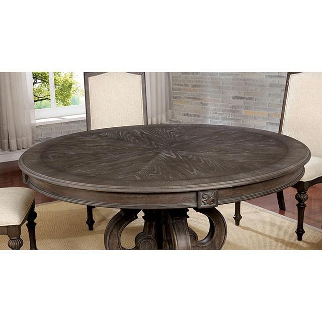 Arcadia Rustic Natural Tone Round Dining Table - R&R Furniture Gallery (Fountain Valley, CA)