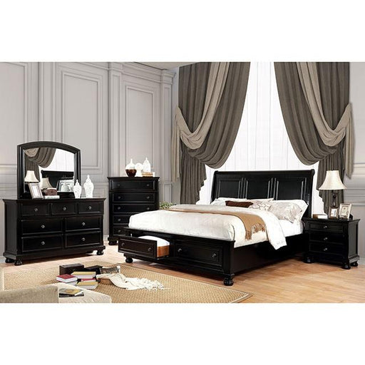 Castor Bed Black, Chrome, & White - R&R Furniture Gallery (Fountain Valley, CA)