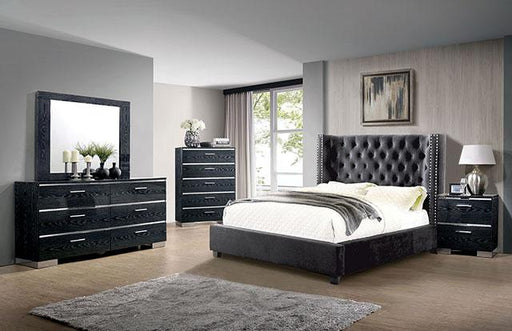 Cayla Bed Silver & Grey - R&R Furniture Gallery (Fountain Valley, CA)