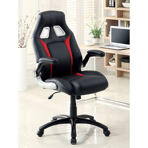 Argon Black/Silver/Red Office Chair - R&R Furniture Gallery (Fountain Valley, CA)