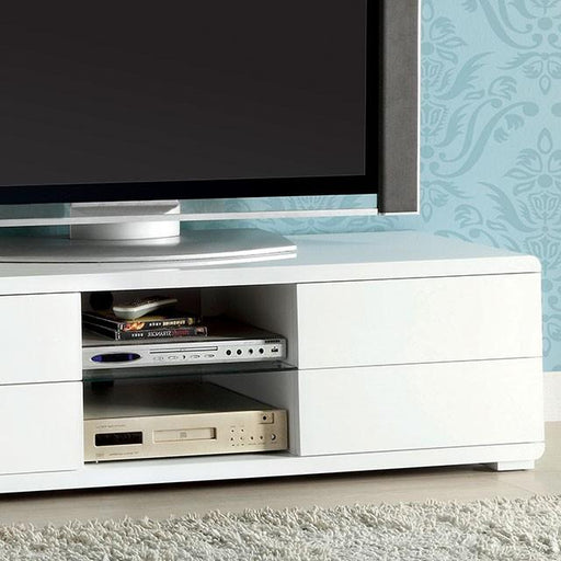 Cerro White 59" TV Console, White - R&R Furniture Gallery (Fountain Valley, CA)