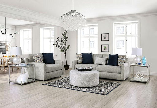 CHANCERY Chair & Half, Gray/Navy - R&R Furniture Gallery (Fountain Valley, CA)