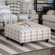 Christine Light Gray/Pattern Ottoman - R&R Furniture Gallery (Fountain Valley, CA)