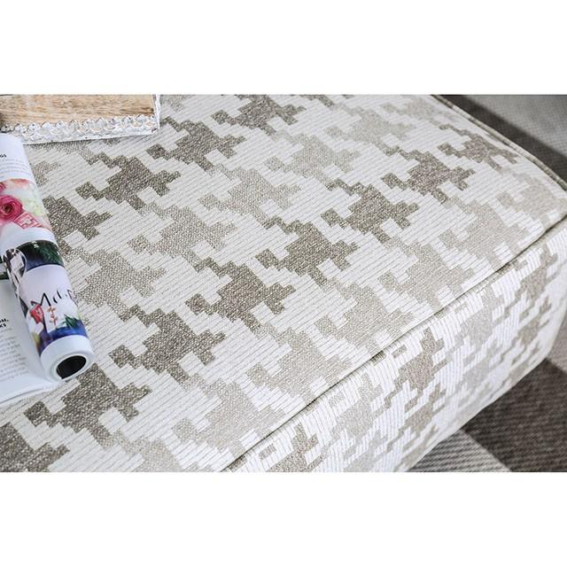 Christine Light Gray/Pattern Ottoman - R&R Furniture Gallery (Fountain Valley, CA)