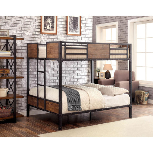 CLAPTON Black Full/Full Bunk Bed - R&R Furniture Gallery (Fountain Valley, CA)
