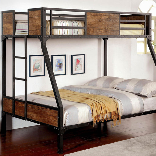 CLAPTON Black Twin/Full Bunk Bed - R&R Furniture Gallery (Fountain Valley, CA)