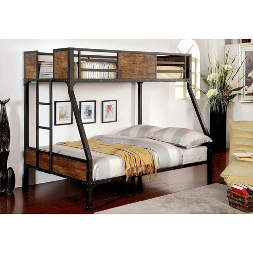 CLAPTON Black Twin/Full Bunk Bed - R&R Furniture Gallery (Fountain Valley, CA)