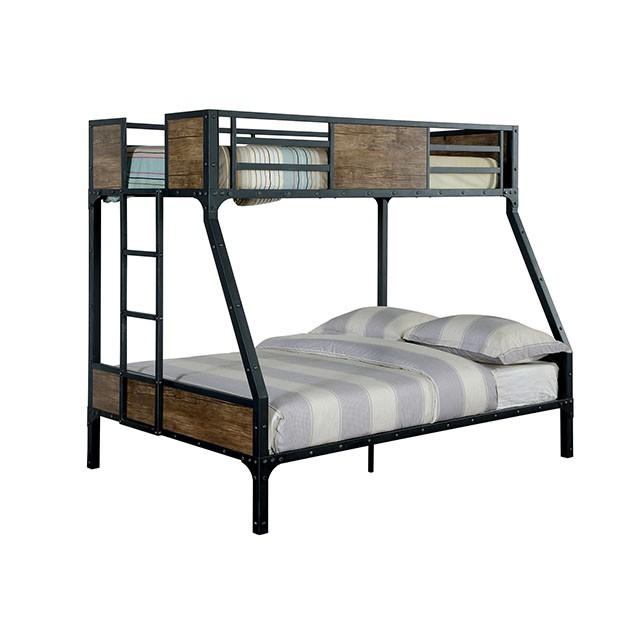 CLAPTON Black Twin/Full Bunk Bed - R&R Furniture Gallery (Fountain Valley, CA)