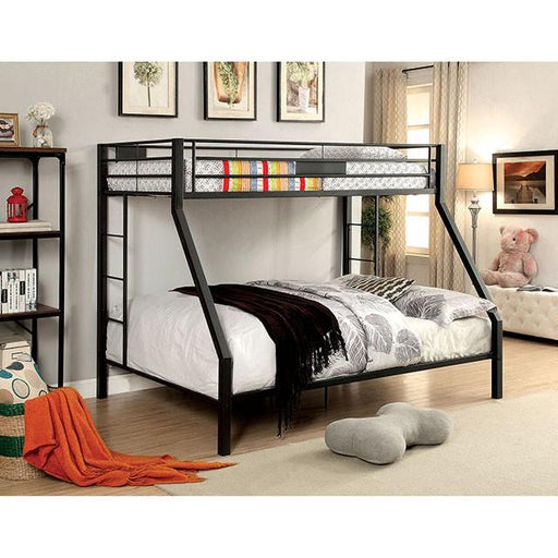 CLAREN Black Twin/Queen Bunk Bed - R&R Furniture Gallery (Fountain Valley, CA)