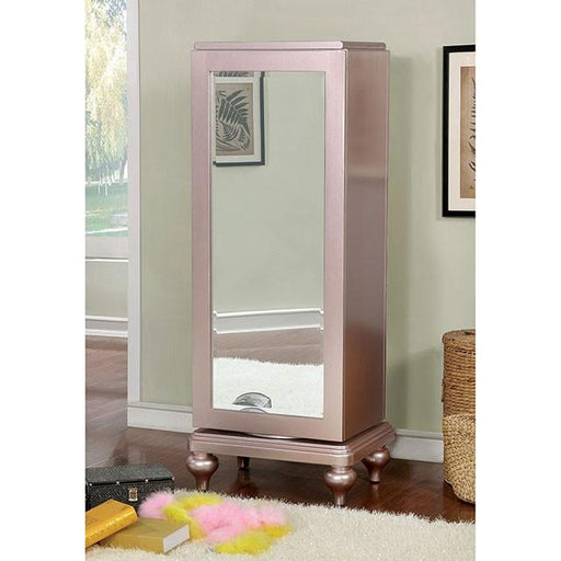 Ariston Rose Gold Swivel Chest - R&R Furniture Gallery (Fountain Valley, CA)