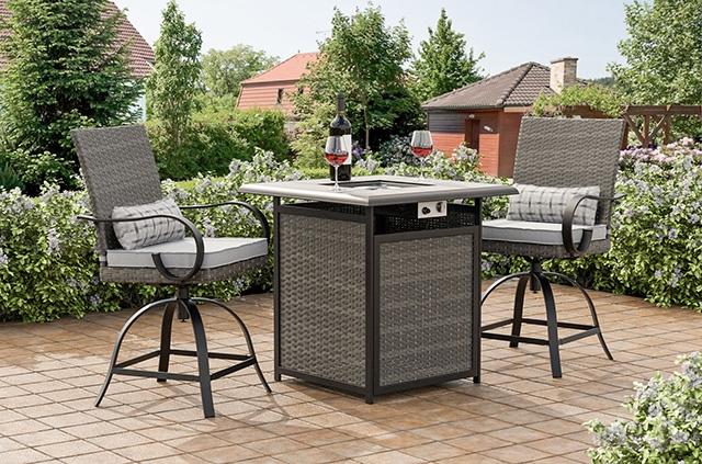 Arosa Fire Pit Counter Ht. Table - R&R Furniture Gallery (Fountain Valley, CA)