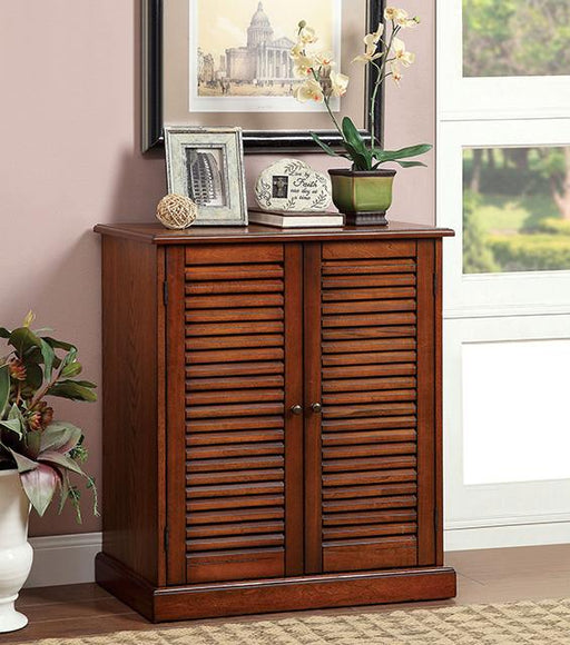 Della Oak Shoe Cabinet - R&R Furniture Gallery (Fountain Valley, CA)