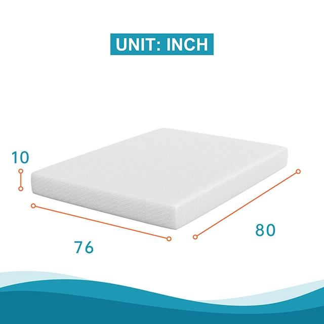 Artemisia 10" Memory Foam Mattress White - R&R Furniture Gallery (Fountain Valley, CA)