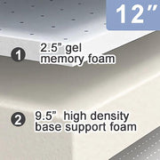 Artemisia 12" Memory Foam Mattress - R&R Furniture Gallery (Fountain Valley, CA)