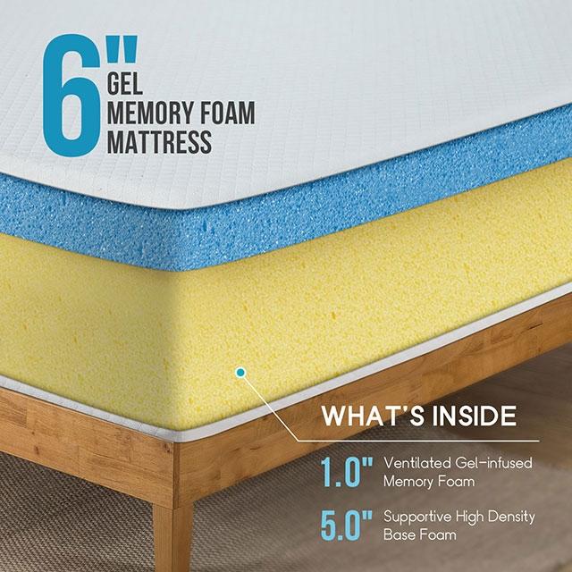 Artemisia 6" Memory Foam Mattress White - R&R Furniture Gallery (Fountain Valley, CA)