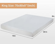 Artemisia 8" Memory Foam Mattress White - R&R Furniture Gallery (Fountain Valley, CA)