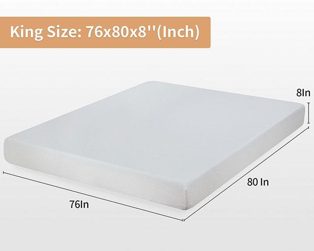 Artemisia 8" Memory Foam Mattress White - R&R Furniture Gallery (Fountain Valley, CA)