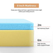 Artemisia 8" Memory Foam Mattress White - R&R Furniture Gallery (Fountain Valley, CA)