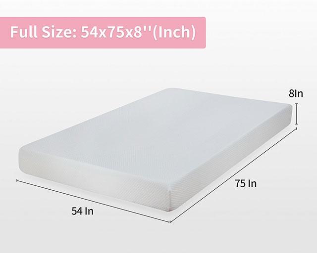 Artemisia 8" Memory Foam Mattress White - R&R Furniture Gallery (Fountain Valley, CA)