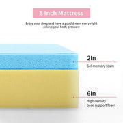 Artemisia 8" Cal. King, E.King, Full, & Queen Memory Foam Mattress - R&R Furniture Gallery (Fountain Valley, CA)