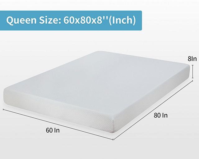 Artemisia 8" Memory Foam Mattress White - R&R Furniture Gallery (Fountain Valley, CA)