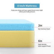 Artemisia 8" Memory Foam Mattress White - R&R Furniture Gallery (Fountain Valley, CA)