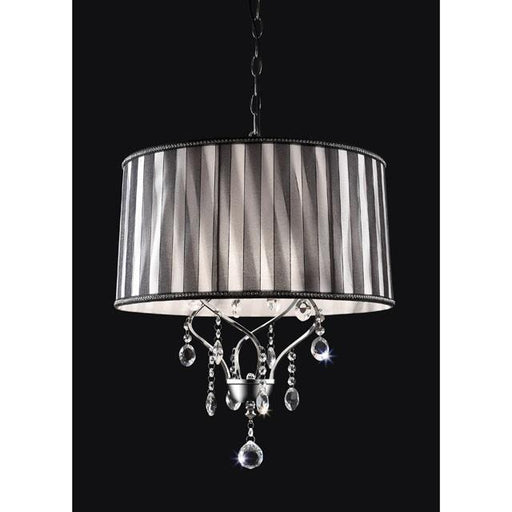 Arya Black/Chrome Ceiling Lamp, Hanging Crystal - R&R Furniture Gallery (Fountain Valley, CA)