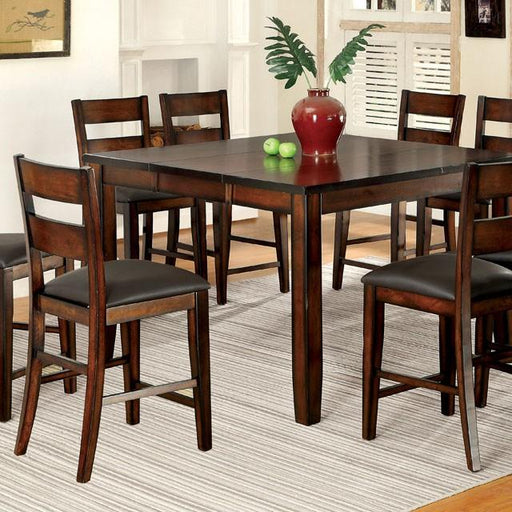 DICKINSON II Dark Cherry Counter Ht. Table w/ 18" Leaf - R&R Furniture Gallery (Fountain Valley, CA)